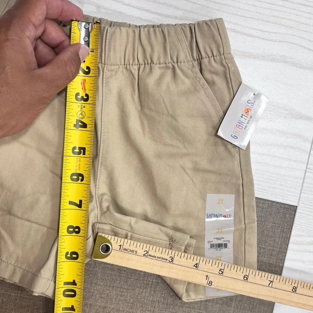 Garanimals T-Shirt Shorts Set Boys 2T Blue Tan Let's Shape the Future NEW